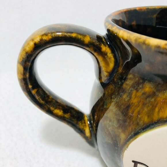 Happy Retirement Present Gift Mug Art 3D Molded Raised Brown Ceramic Work Staff - Picture 6 of 10